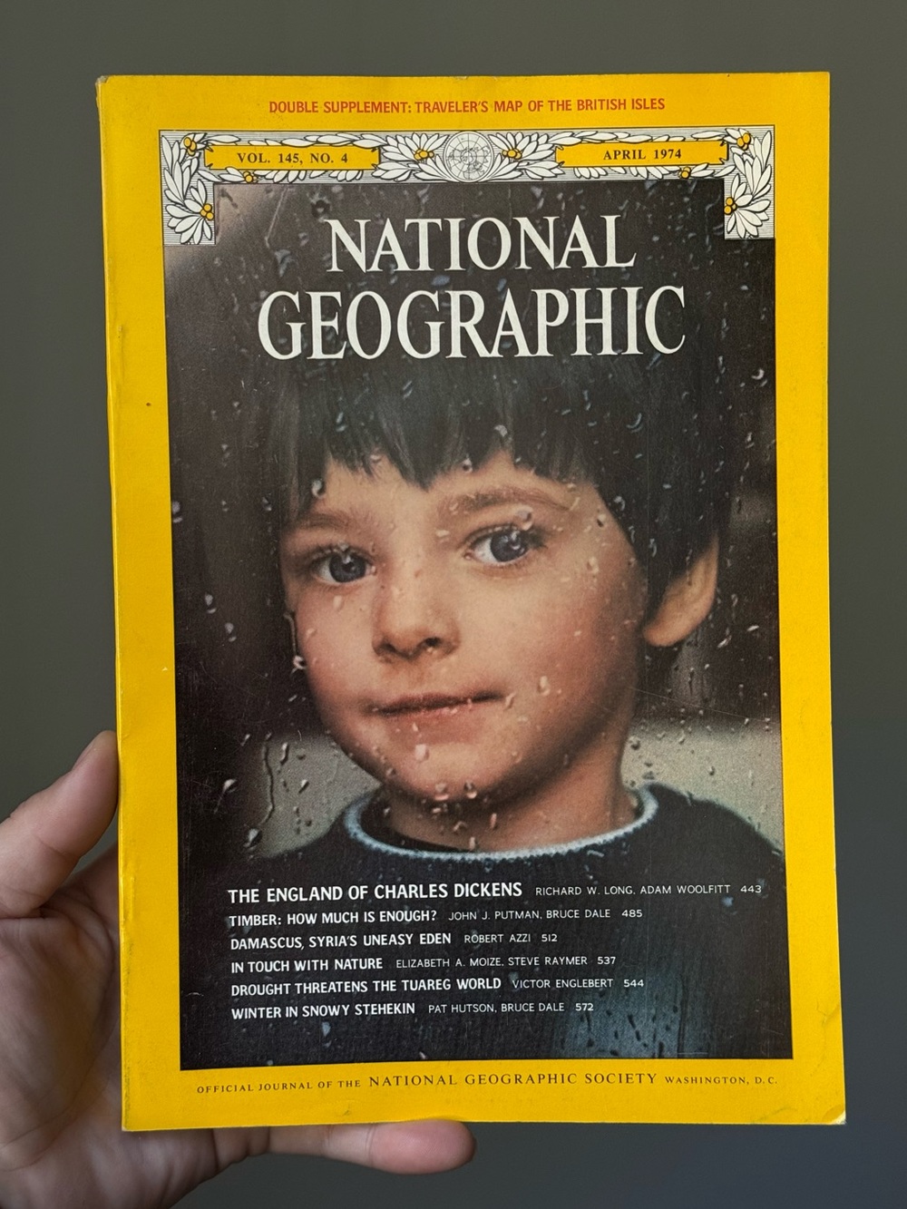 National Geographic Magazine Vol. 145 No.4 England Charles Dickens April 1974